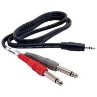 Hosa CMP-153 Stereo Breakout, 3.5 mm TRS to Dual 1/4 in TS, 3 ft