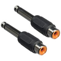 Hosa GPR-101 Adapters, RCA to 1/4 in TS, 2 pc
