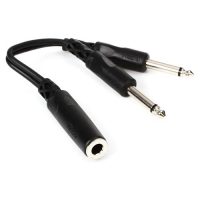 Hosa YPP-106 Y Cable, 1/4 in TSF to Dual 1/4 in TS