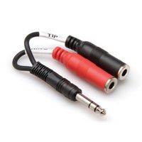 Hosa YPP-117 Stereo Breakout, 1/4 in TRS to Dual 1/4 in TSF