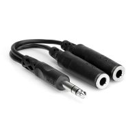 Hosa YPP-118 Y Cable, 1/4 in TRS to Dual 1/4 in TRSF