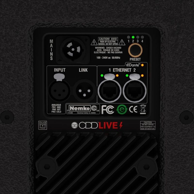 Martin Audio CDDLIVE12 Powered Coaxial Loudspeaker Stage Sound