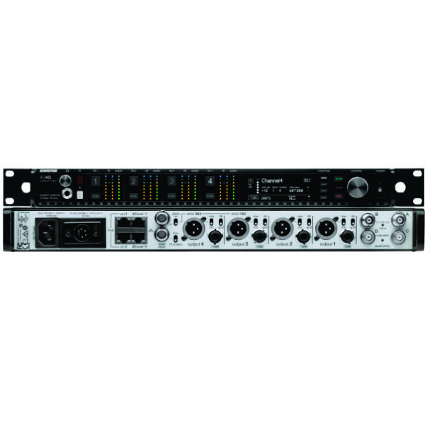 Shure AD4QUS Axient Four-Channel Wireless Receiver (Cables Provided)