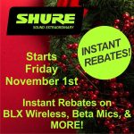 Shure Holiday Rebates